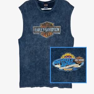 Harley Davidson Trade Mark Graphic Muscle Tee Size L Myrtle Beach SC Tank 2017